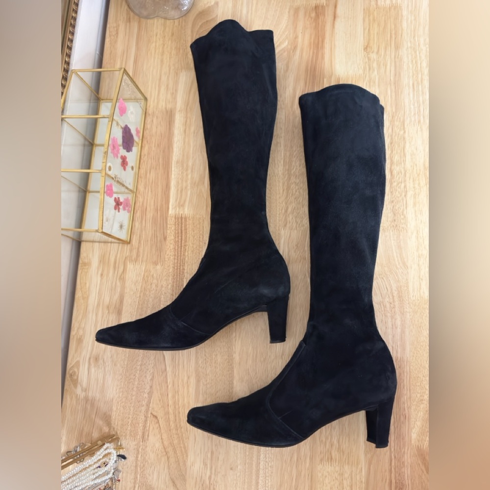Stuart Weitzman Black Heeled Boots
